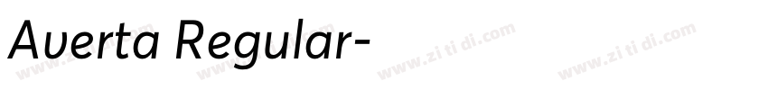 Averta Regular字体转换